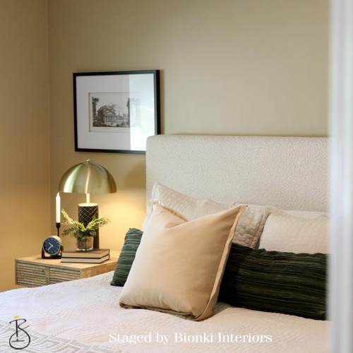 Luxury bedroom detail styling featuring layered pillows, soft neutral textiles, and refined bedside accessories. Styled by Bionki Interiors. Luxury bedroom detail styling featuring layered pillows, soft neutral textiles, and refined bedside accessories. Styled by Bionki Interiors.