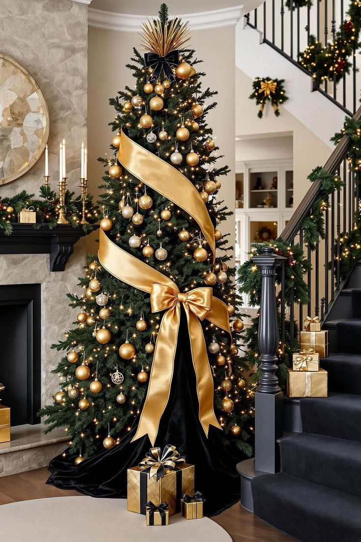 Champagne and gold holiday tree inspiration